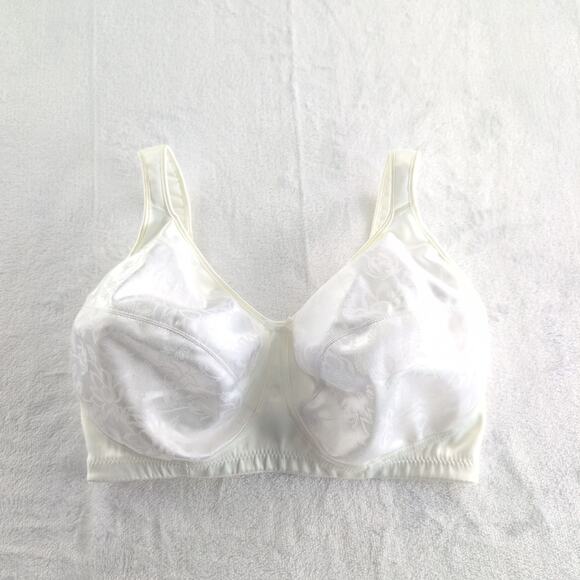 Bali Minimizer Wireless Satin Tracings Soft Cup Comfort Bra Size 38DD 3062 Ivory - Picture 1 of 9